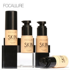 FOCALLURE Brand Liquid Foundation Face Makeup Brightener Whitening BB Cream Oil Control Foundation pump Maquiagem Beauty Kit