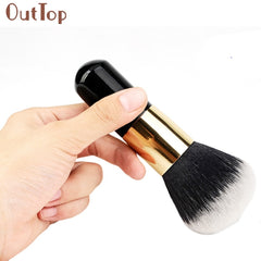 Best Deal 1pcs Big Size Powder Brush Cosmetic Beauty Blush Brush for Makeup Soft Facial Finishing Powder Wood Black Handle Z 3.5