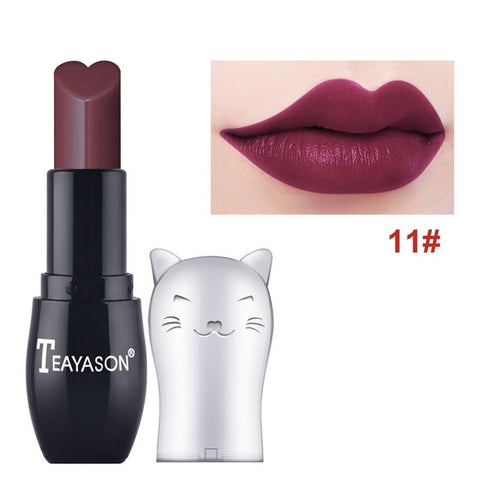 Cute Cat Shaped Matte Lipstick Long Lasting Lipsticks