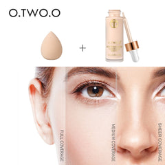 O.TWO.O Matte Liquid Foundation Full Coverage Makeup Face Base Long Lasting Concealer Primer BB Cream Make Up Cosmetics 15ml