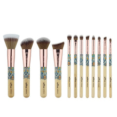 Anmor Makeup Brushes 12PCS Professional Make Up Brush Synthetic Hair Beauty Eyeshadow Set Foundation Powder Cosmetics Kit Tools