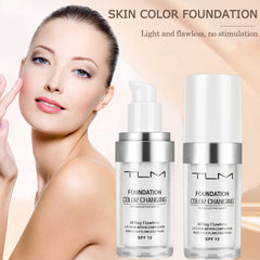 TLM 30ml Color Changing Liquid Foundation Oil-control Concealer Cream  Hydrating Long Lasting Makeup Foundation TSLM1