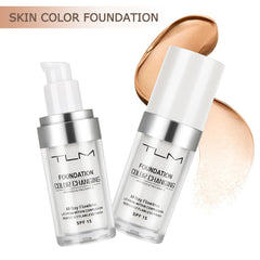 TLM 30ml Color Changing Liquid Foundation Oil-control Concealer Cream  Hydrating Long Lasting Makeup Foundation TSLM1