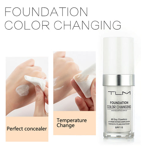 NEW  30ml TLM prefect Color Changing Foundation Liquid Base Makeup Change To Your Skin Tone By Just Blending TSLM1