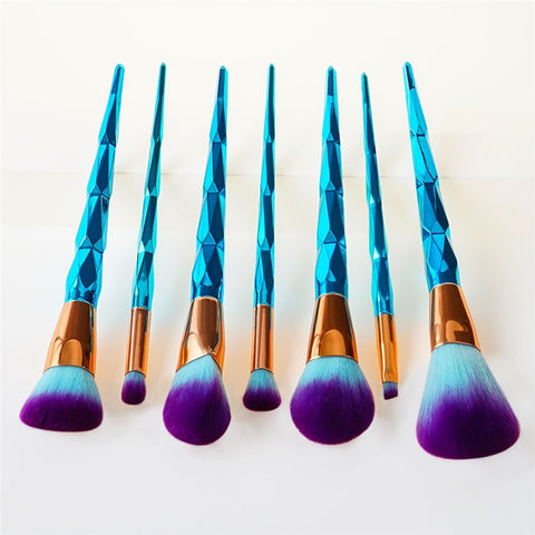 4/7/10Pcs Diamond Makeup Brushes Set Foundation Blending Powder Eyeshadow Contour Concealer Blush Cosmetic Beauty Make Up Tools