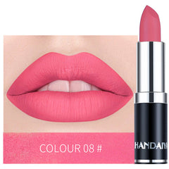 HANDAIYAN 12 Colors Velvet Matte Lipstick Waterproof Pigment Lipstick Long Lasting Lipstick Never Fade Lip Stick Makeup TSLM2