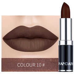 HANDAIYAN 12 Colors Velvet Matte Lipstick Waterproof Pigment Lipstick Long Lasting Lipstick Never Fade Lip Stick Makeup TSLM2