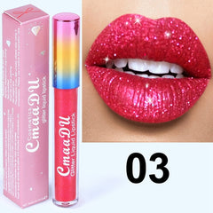 Glitter Lips Make Up Liquid Lipstick Waterproof Long Lasting Shimmer Red Lip Pink Women Lipsticks