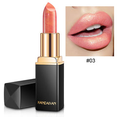 Brand Professional Lips Makeup Waterproof Shimmer Long Lasting Pigment Nude Pink Mermaid Shimmer Lipstick Luxury Makeup Cosmetic