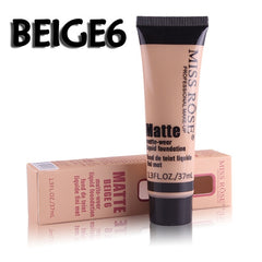 MISS ROSE Professional Base Matte Liquid Foundation Makeup Waterproof Face Concealer Foundation Cosmetics Repair Face Make Up