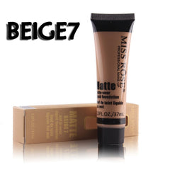 MISS ROSE Professional Base Matte Liquid Foundation Makeup Waterproof Face Concealer Foundation Cosmetics Repair Face Make Up