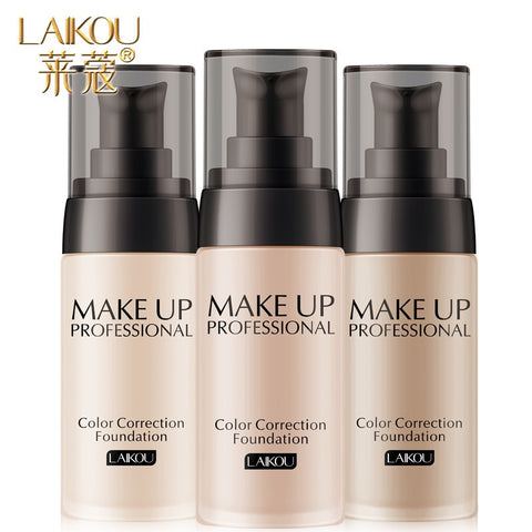 Laikou Brand Base Face Makeup Liquid Foundation BB Cream Concealer Moisturizer Oil-control Whitening Waterproof Maquiagem Makeup