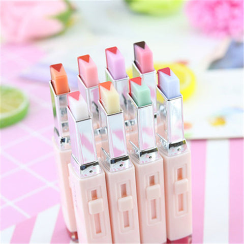 Fashion Korean Bite Lipstick V Cutting Two Tone Tint Silky Moisturzing Nourishing Lipsticks Balm Lip Cosmetic HJL