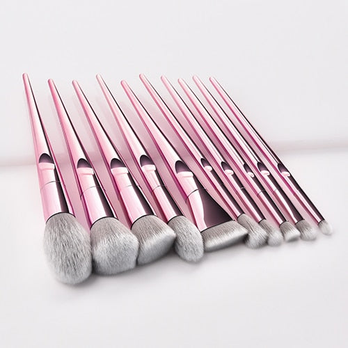 New Arrival Brushes 10pcs Pink Makeup Brushes Sets Make Up Brush Cosmetic Beauty Blush Powder Foundation Concealer Brushes set