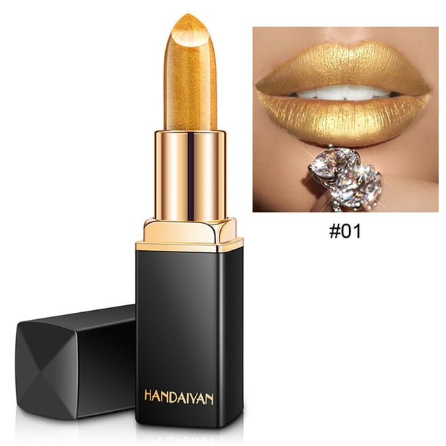 Hot Sale Diamond Pearl Non-stick Lasting Lipstick Cup Lip Gloss Waterproof Color Lip Makeup Matte Lipstick