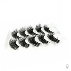 5Pair Mink Hair False Eyelashes Natural Cross False Eyelashes Long Messy