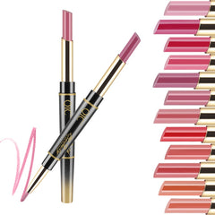 14 Color Double-end Matte Lipstick Waterproof Lipliner Long Lasting Moisturizer Velvet Glossy Lip Liner Stick Pencil maquiagem