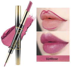 14 Color Double-end Matte Lipstick Waterproof Lipliner Long Lasting Moisturizer Velvet Glossy Lip Liner Stick Pencil maquiagem