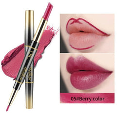 14 Color Double-end Matte Lipstick Waterproof Lipliner Long Lasting Moisturizer Velvet Glossy Lip Liner Stick Pencil maquiagem