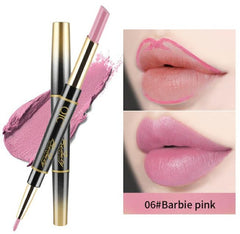 14 Color Double-end Matte Lipstick Waterproof Lipliner Long Lasting Moisturizer Velvet Glossy Lip Liner Stick Pencil maquiagem