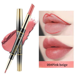 14 Color Double-end Matte Lipstick Waterproof Lipliner Long Lasting Moisturizer Velvet Glossy Lip Liner Stick Pencil maquiagem