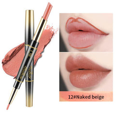 14 Color Double-end Matte Lipstick Waterproof Lipliner Long Lasting Moisturizer Velvet Glossy Lip Liner Stick Pencil maquiagem